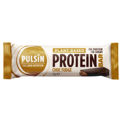 Pulsin plant based choc fudge protein bar 57g (British brand)