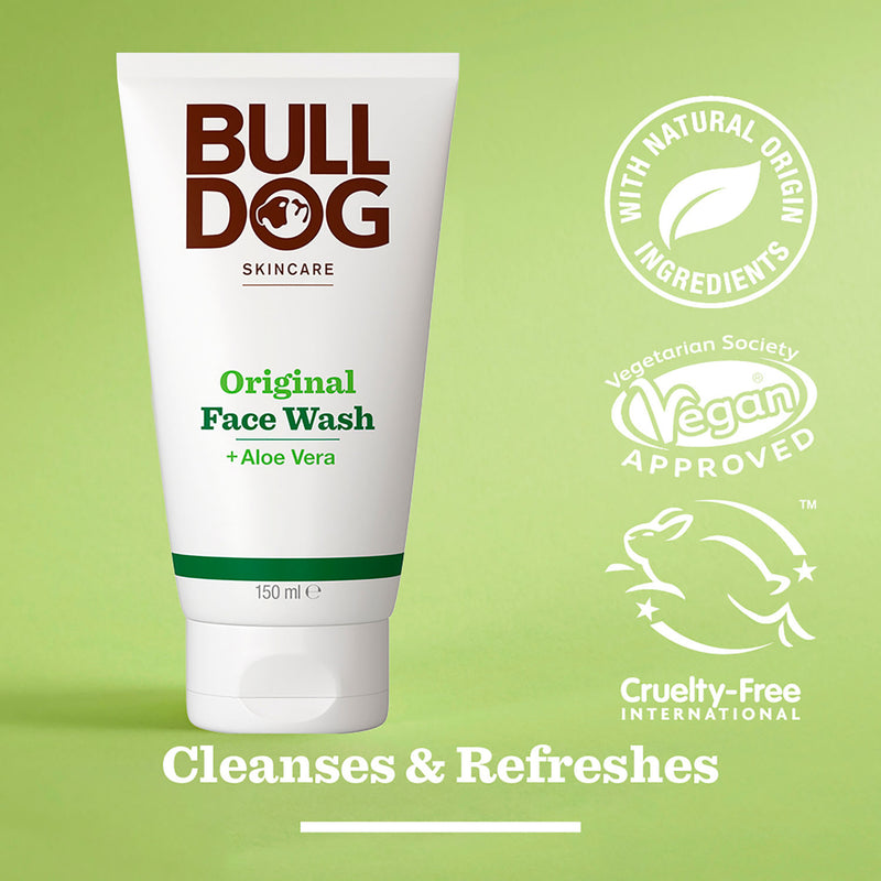 Bulldog Original Face Wash for Men 150ml, imported from the UK