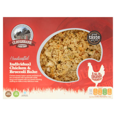 ASDA Cloughbane Farm Shop Handcrafted Chicken & Broccoli Bake Ready Meal 300g- Buy online at McGrocer