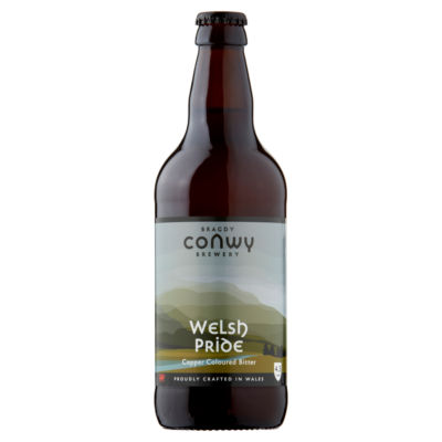 Conwy Brewery Welsh Pride bitter 500ml, imported from the UK