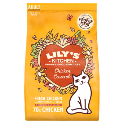 Lily's Kitchen dry cat food chicken with veggies 800g, UK version