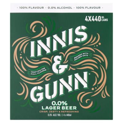 Innis & Gunn 0.0% lager beer 4x440ml (British brand)