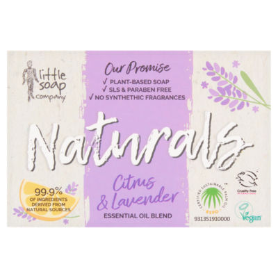 Little Soap Company Citrus & Lavender soap bar 100g, UK version