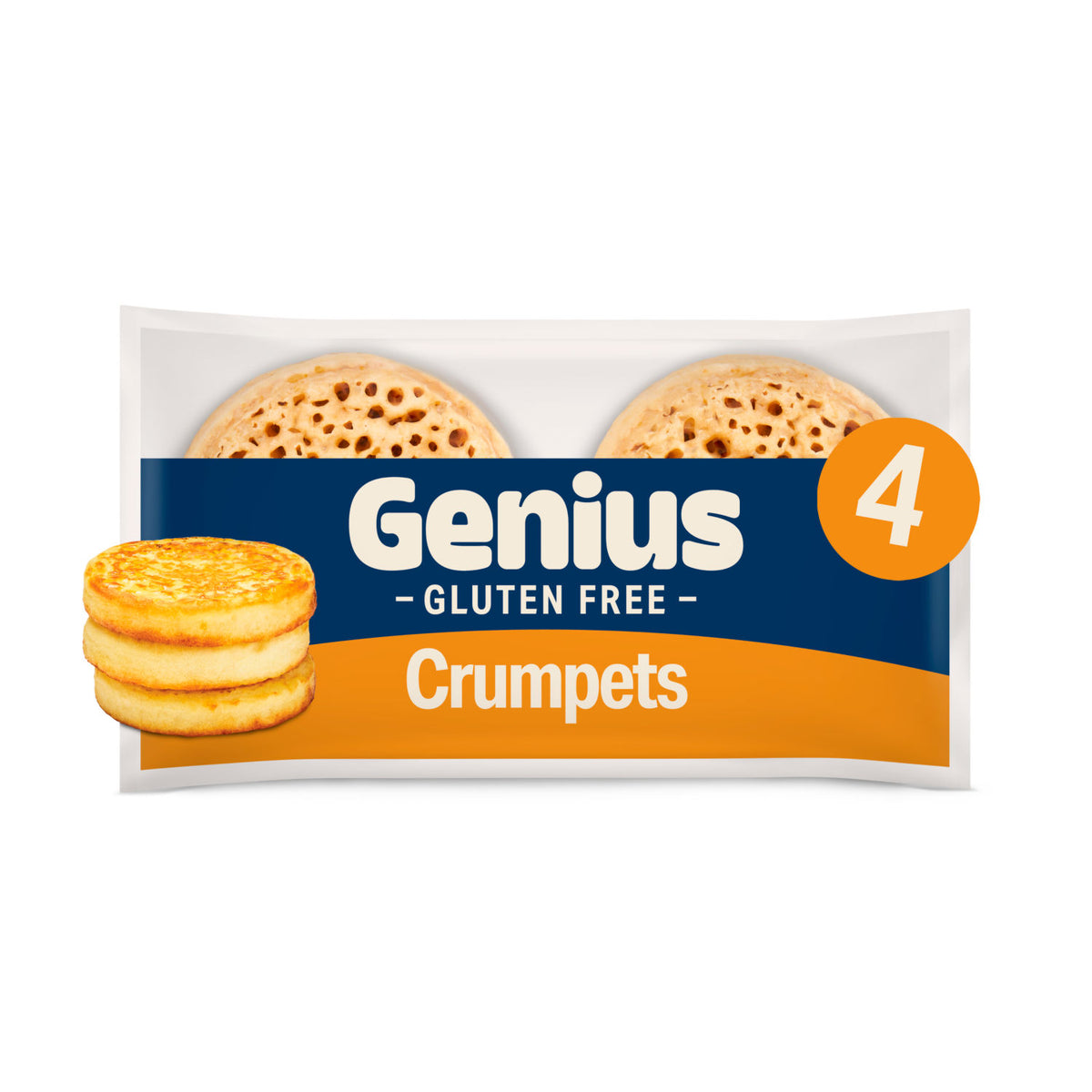 Genius gluten free crumpets 4 pack (British brand)