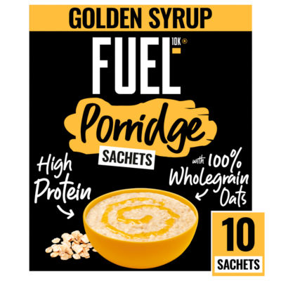 FUEL10K Golden Syrup Protein Porridge 10x36g - British product