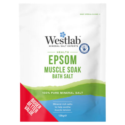 Westlab Epsom bath salt Muscle Soak 1.8kg, UK version
