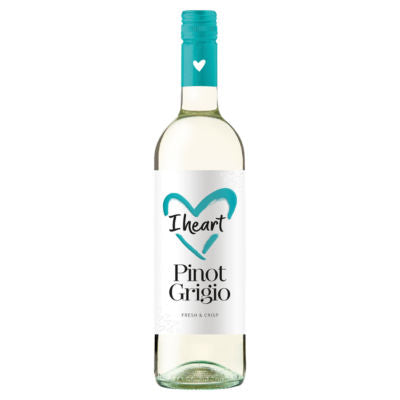 I Heart Pinot Grigio white wine 75cl, UK version