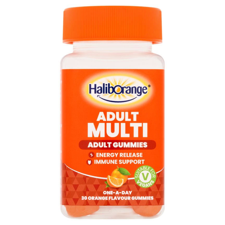 Haliborange Adult Multi 30 Orange Flavour On-a-Day Adult Gummies GOODS ASDA   