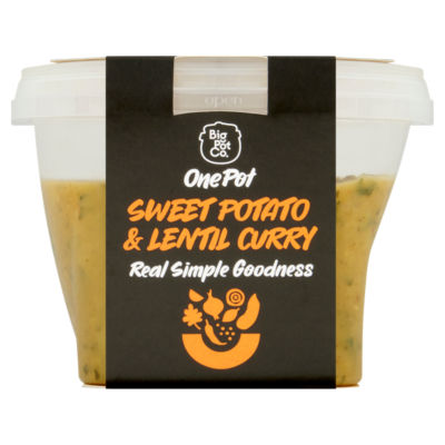 Plat unique Big Pot Co Patate douce et curry de lentilles 380g réfrigéré