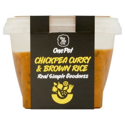 Big Pot Co chickpea curry brown rice 380g - British product