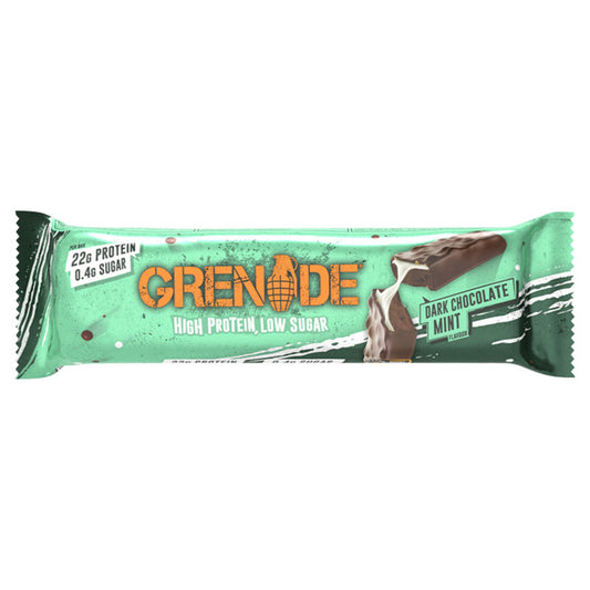 Grenade Dark Chocolate Mint Flavour High Protein Bar GOODS ASDA   