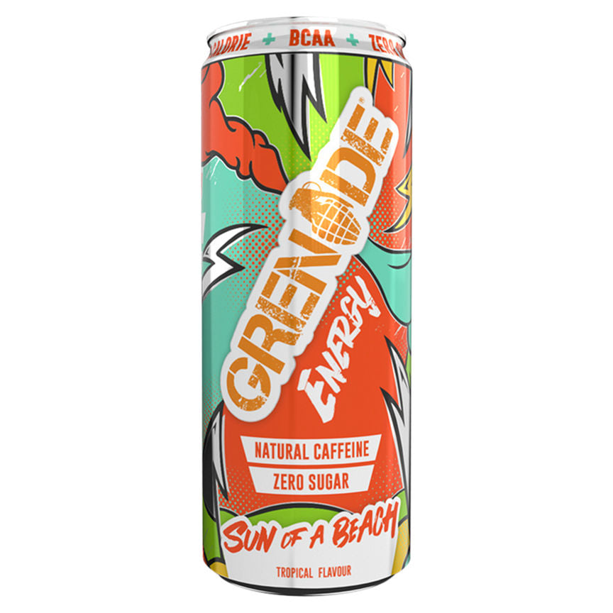 Grenade Energy Sun of a Beach Tropical Flavour 330ml GOODS ASDA   