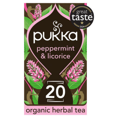 Pukka Organic Peppermint & Licorice 20 Herbal Tea Sachets