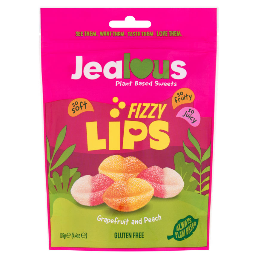 Jealous Fizzy Lips Grapefruit and Peach 125g GOODS ASDA   