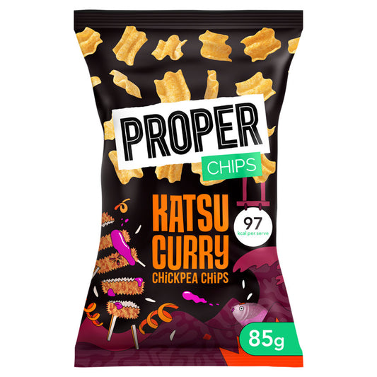 Proper Katsu Curry Flavour Chickpea Chips 85g GOODS ASDA   