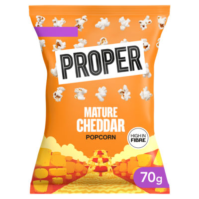 Proper Mature Cheddar popcorn 70g (British brand)