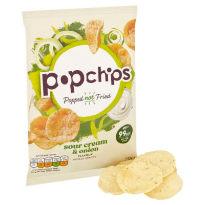 popchips sour cream & onion crisps 23g - British product