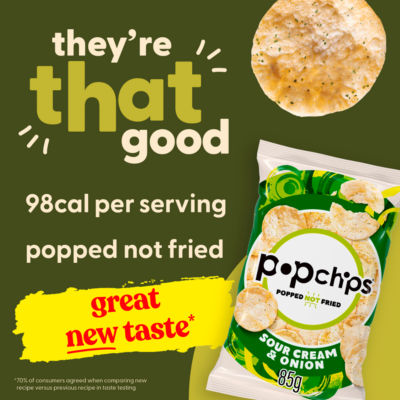 Popchips popchips Sour Cream & Onion Sharing Crisps 85g