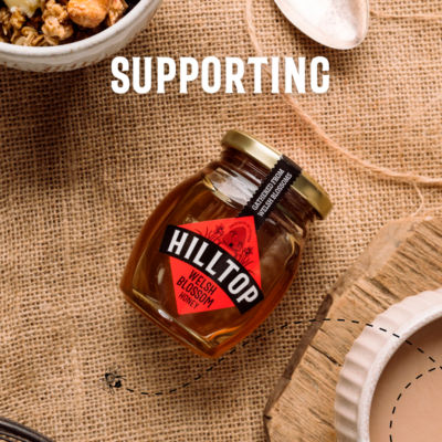 Hilltop Heritage Welsh Blossom Honey 227g, imported from the UK