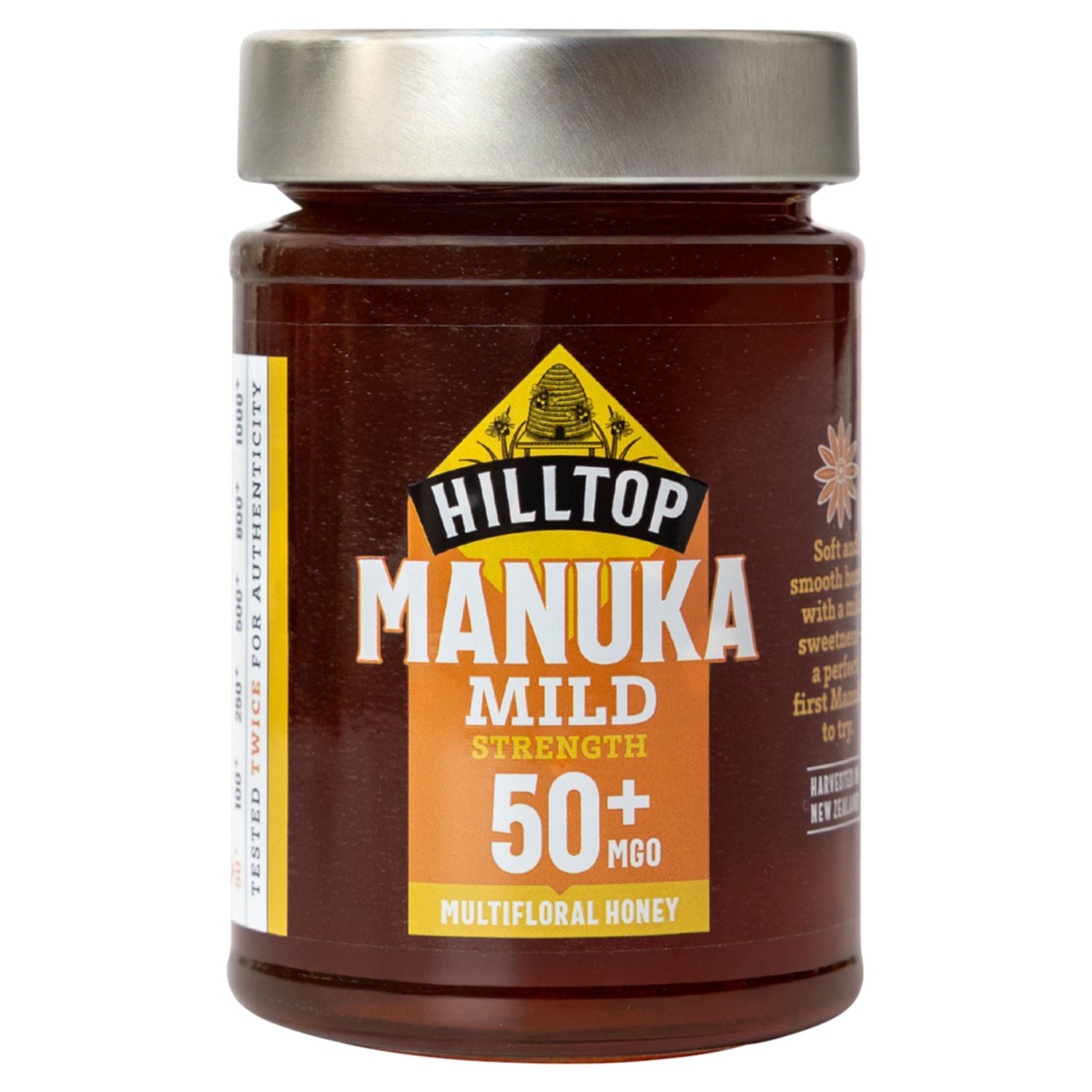 Hilltop Manuka Multifloral Honey MGO 50+ 225g (British brand)