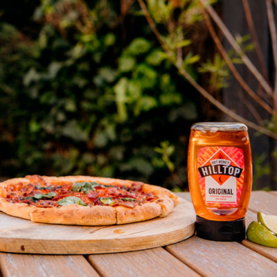 Hilltop Hot Honey original 350g bottle, UK version