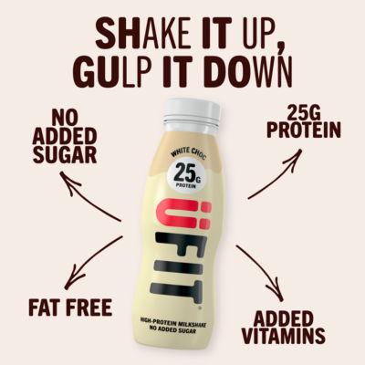 UFIT white choc protein milkshake 330ml (British brand)