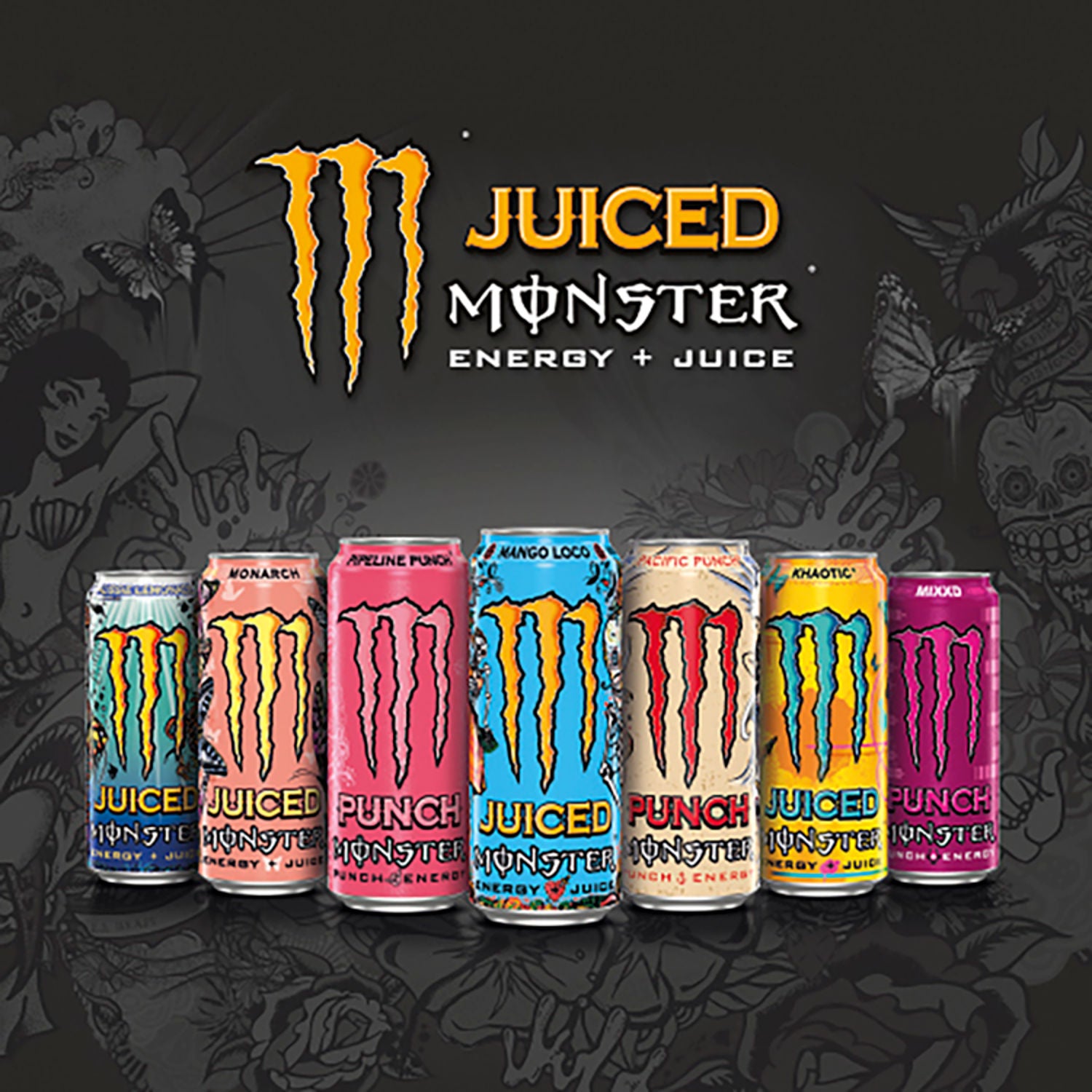 Monster energy drink Mixxd Punch 500ml, imported from the UK