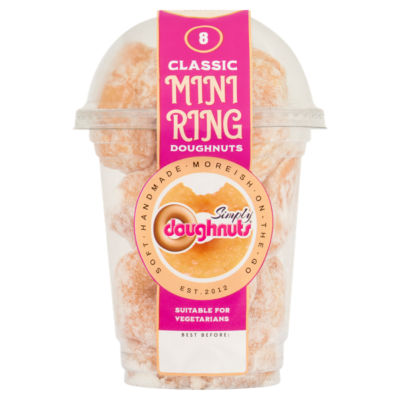 Simply mini ring doughnuts classic pack of 8 - British product