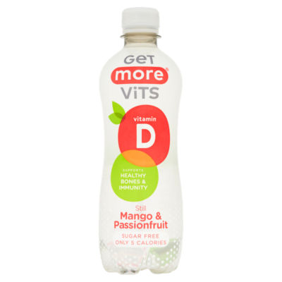 Get More Vits mango passionfruit still drink 500ml, UK version