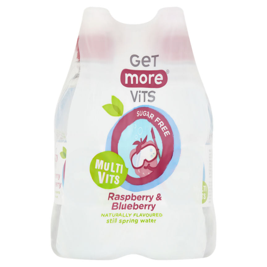 Get More Vits Raspberry & Blueberry Sugar Free Multivits Still Spring Water Bottles