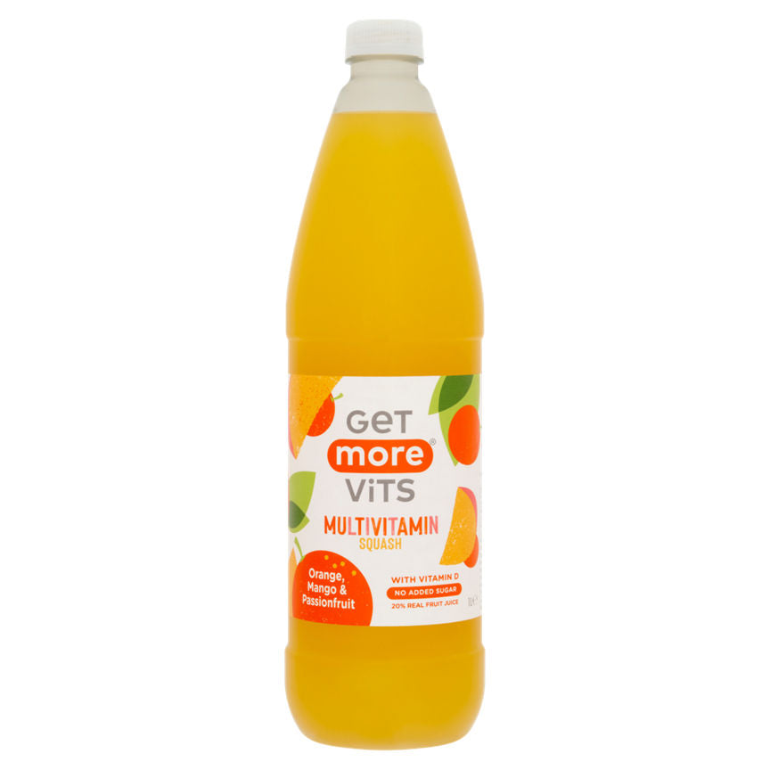 Get More Vits Multivitamin Squash Orange, Mango & Passionfruit 1L GOODS ASDA   