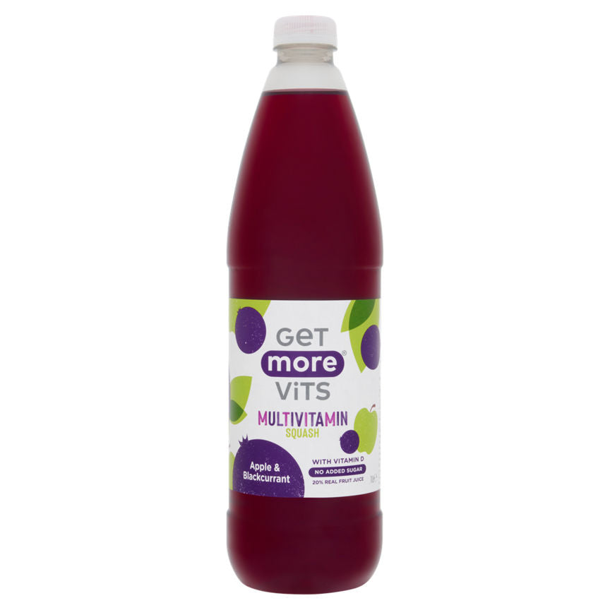 Get More Vits Multivitamin Squash Apple & Blackcurrant 1L GOODS ASDA   