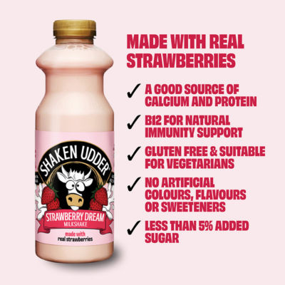 Shaken Udder strawberry milkshake 750ml (British brand)