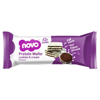 Novo Protein Wafer Cookies and Cream Flavour Protein Snack 40g