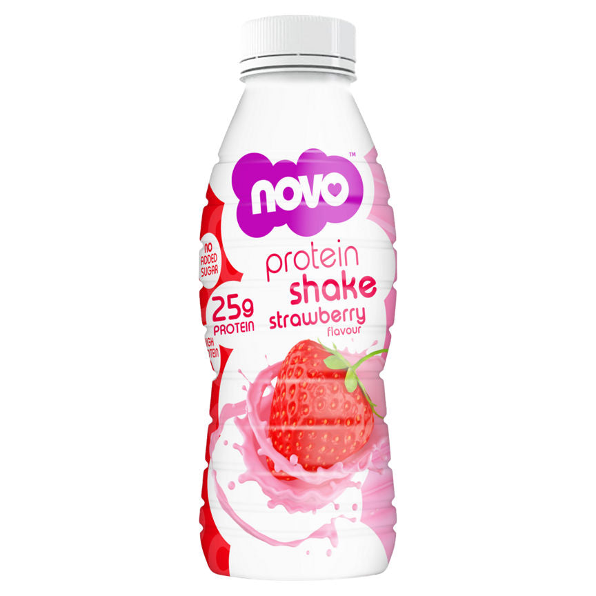 Novo Protein Shake Strawberry Flavour 330ml GOODS ASDA   