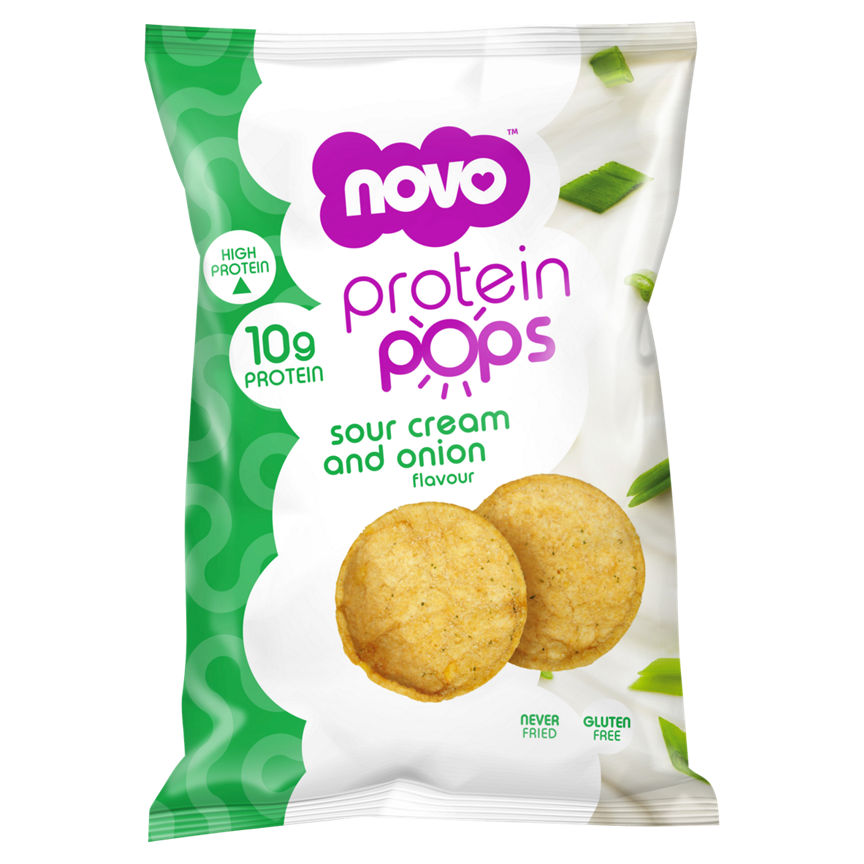 Novo Protein Pops Sour Cream and Onion Flavour 45g GOODS ASDA   