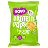 Novo Protein Pops sour cream and onion protein chips 45g, imported from the UK