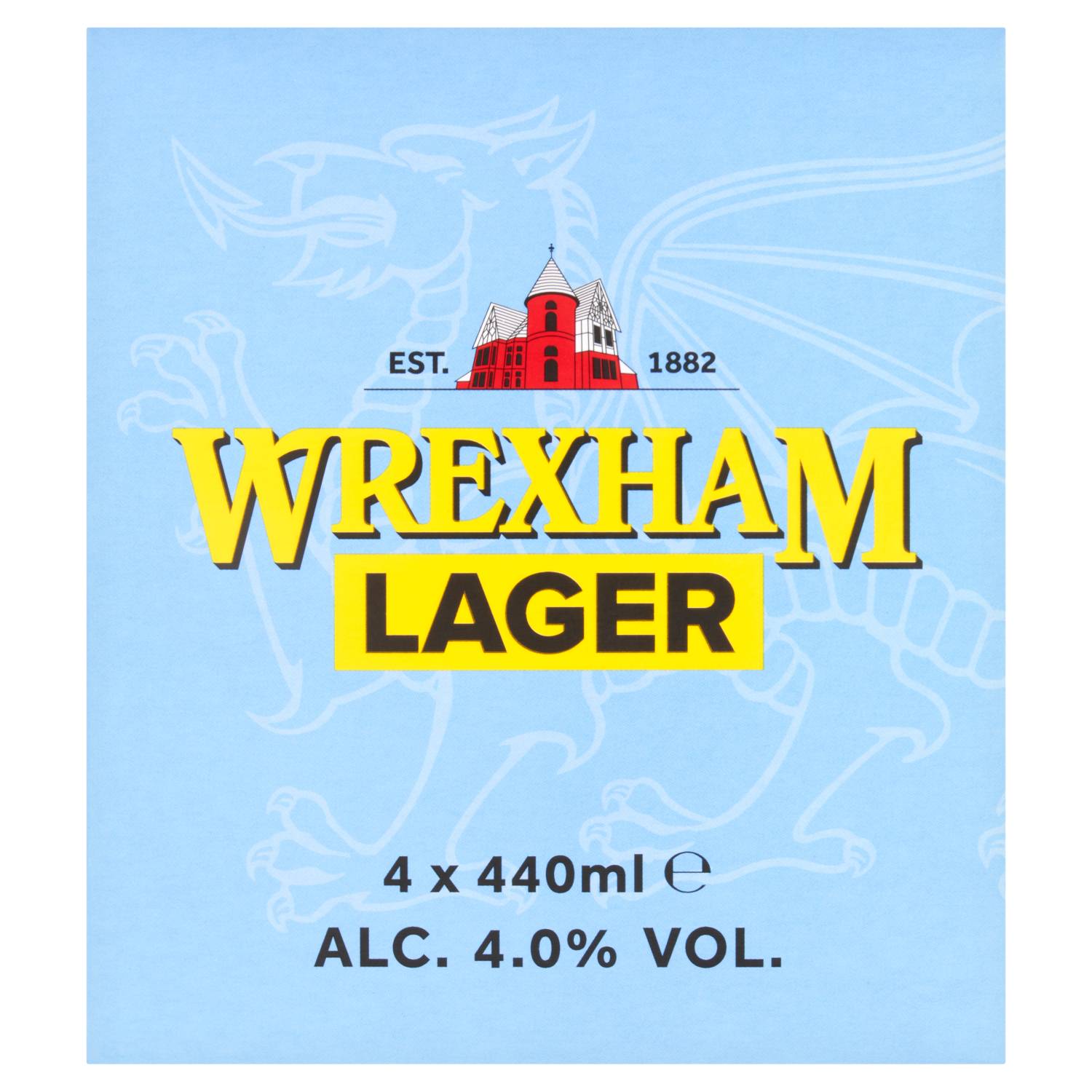 Wrexham Lager 4 pack 440ml cans - British product
