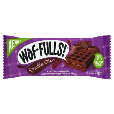 Waffulls chocolate waffle bar Double Choc 50g (British brand)