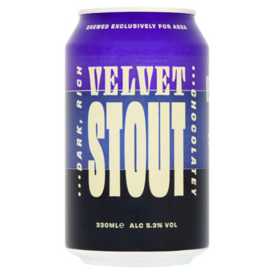 ASDA Velvet Stout Stout in Dosen 330ml - Britisches Produkt