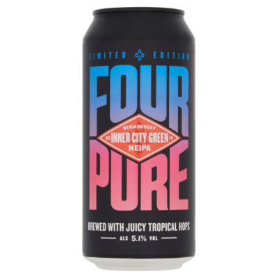 Fourpure Inner City Green Limited Edition NEIPA beer 440ml, imported from the UK