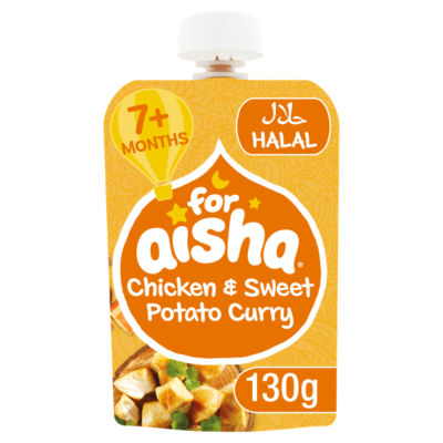 For Aisha Chicken & Sweet Potato Curry baby food 130g - British product