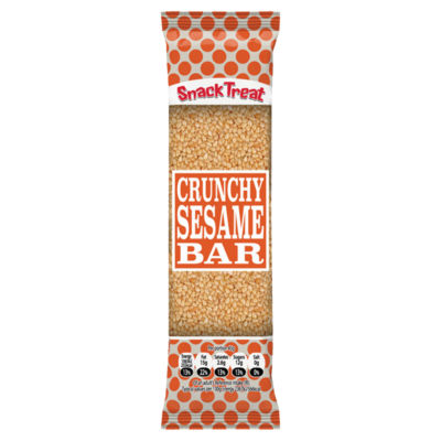 Snack Leckerei Knuspriger Sesam Karamell Riegel 45 g