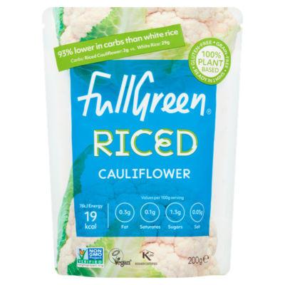 Fullgreen riced cauliflower 200g - British product