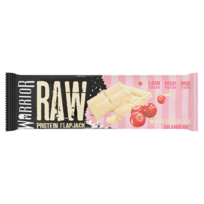 Warrior protein flapjack white chocolate cranberry 75g (British brand)