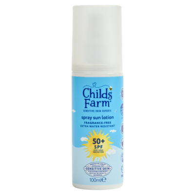 Childs Farm sun lotion spray SPF 50 fragrance-free 100ml - British product