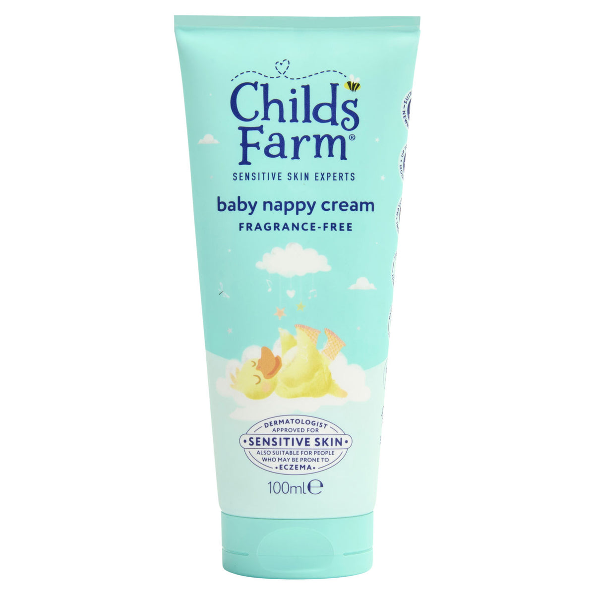Childs Farm baby nappy cream fragrance-free 100ml, imported from the UK