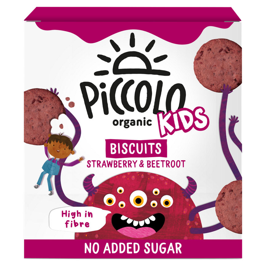 Piccolo Organic Kids Biscuits Strawberry & Beetroot