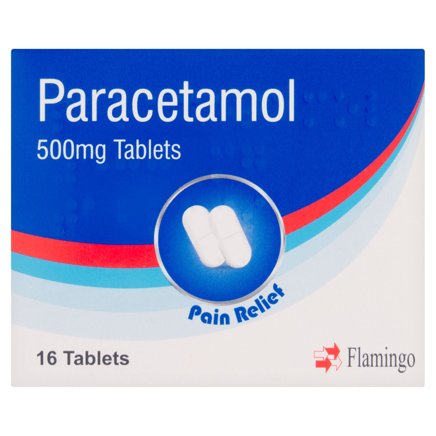 Flamingo Paracetamol 500mg 16 tablets - British product