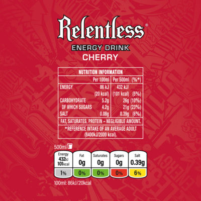 Relentless Cherry Energy Drink